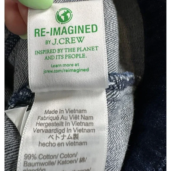 J.CREW RE-IMAGINED Women's 26 Pintuck Skinny Flare Back Zip Night Sky Wash Jeans - Picture 11 of 16